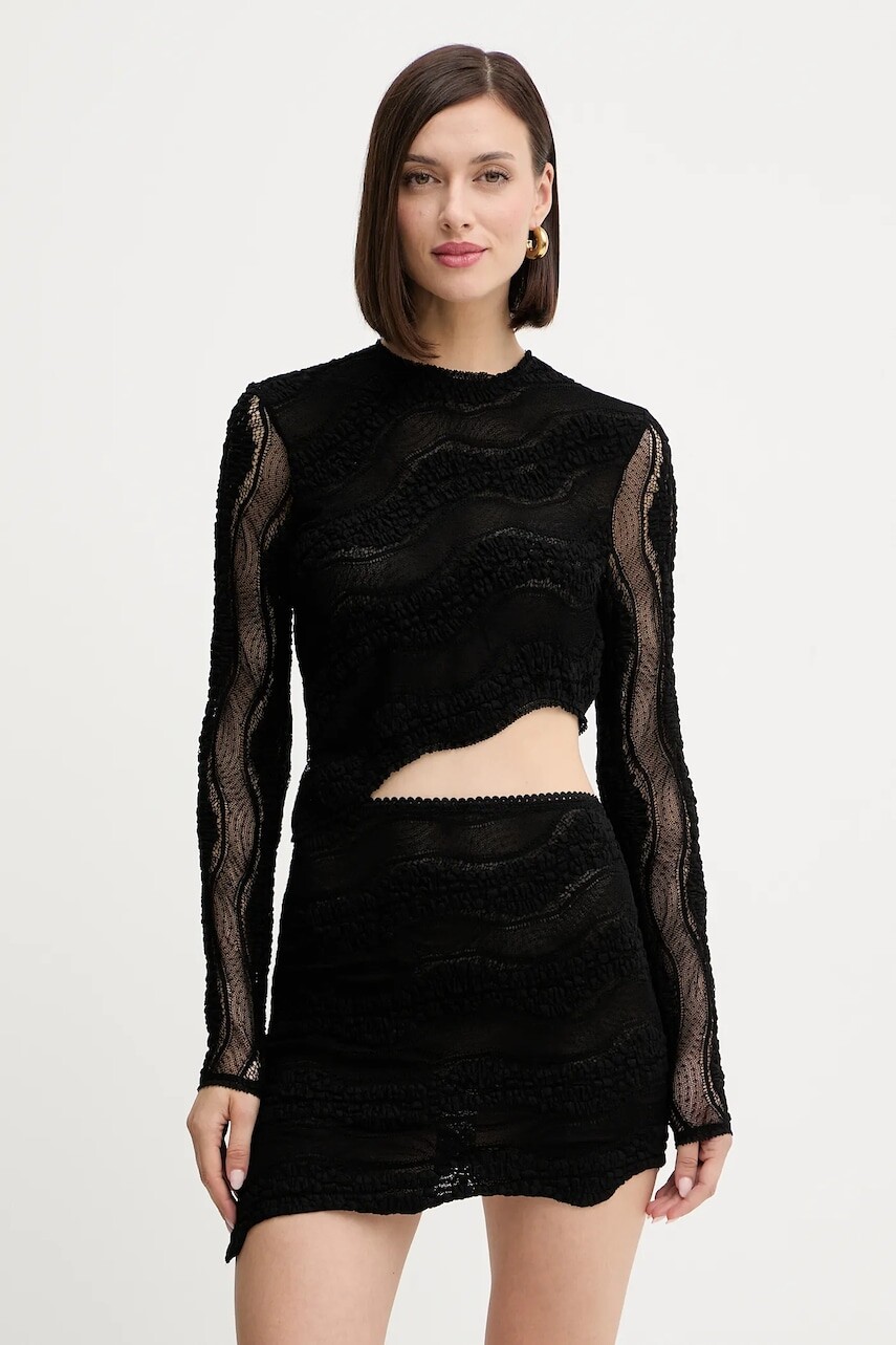 Blúzka Charo Ruiz Ibiza čierna farba, jednofarebná, 257103