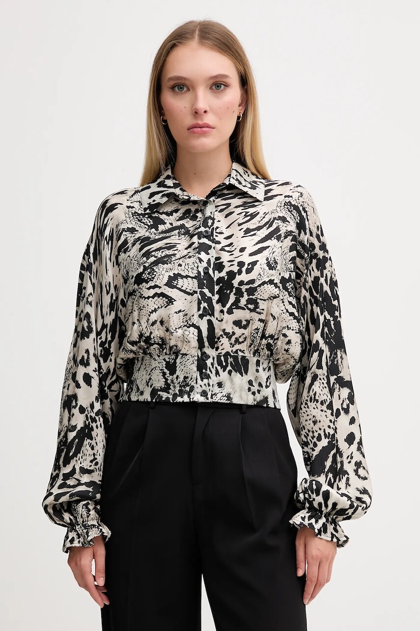 Košeľa Gaudi čierna farba, regular, s klasickým golierom, 521FD45028