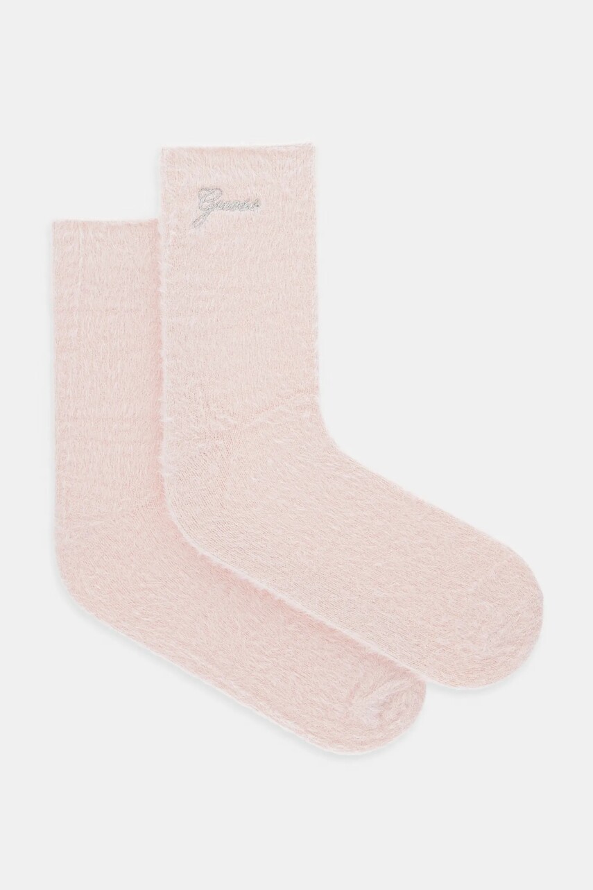 Ponožky Guess FURRY ružová farba, O5BY02 K3890