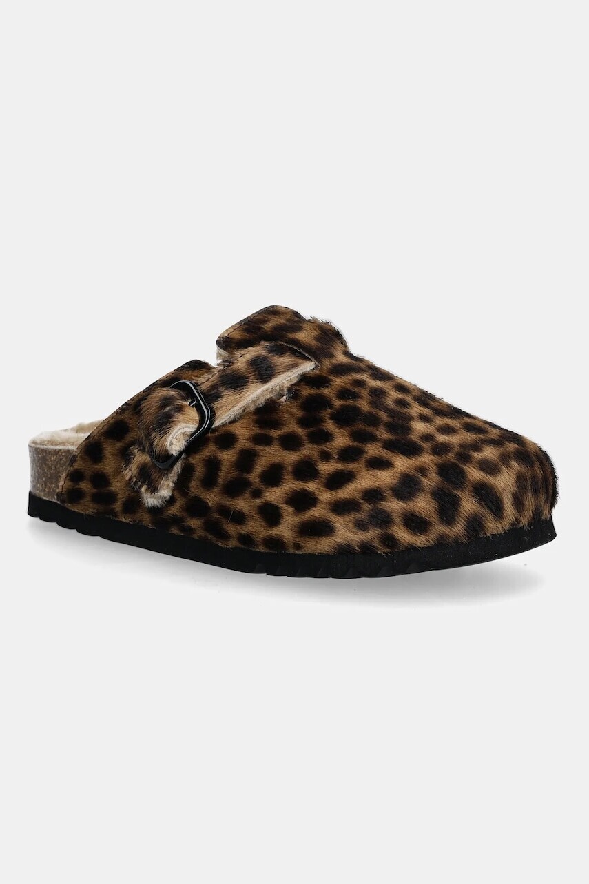 Semišové šľapky Scholl FAE NEW hnedá farba, F318142330