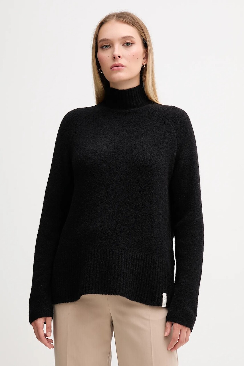 Sveter Gaudi čierna farba, s rolákom, 521FD53011