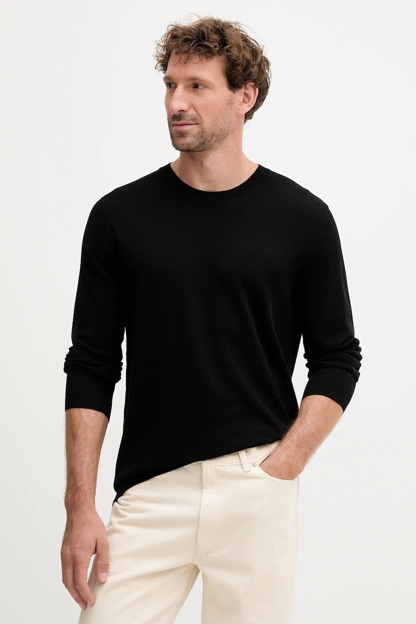 Sveter Karl Lagerfeld čierna farba, ľahký, 553310.655039