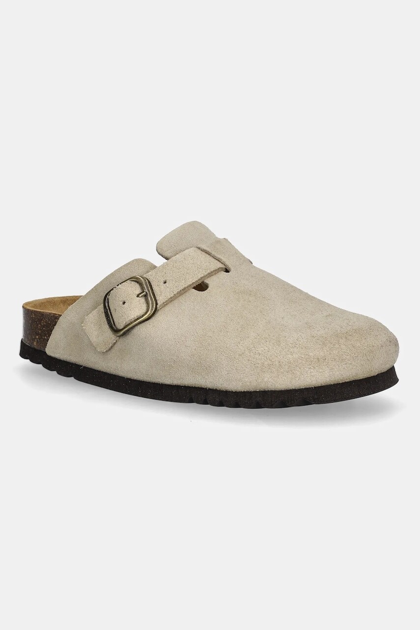 Semišové šľapky Scholl FAE béžová farba, F321981002