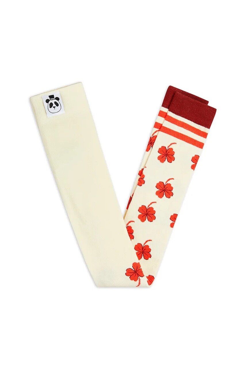 Detské pančuchy Mini Rodini Clover béžová farba, 25760123