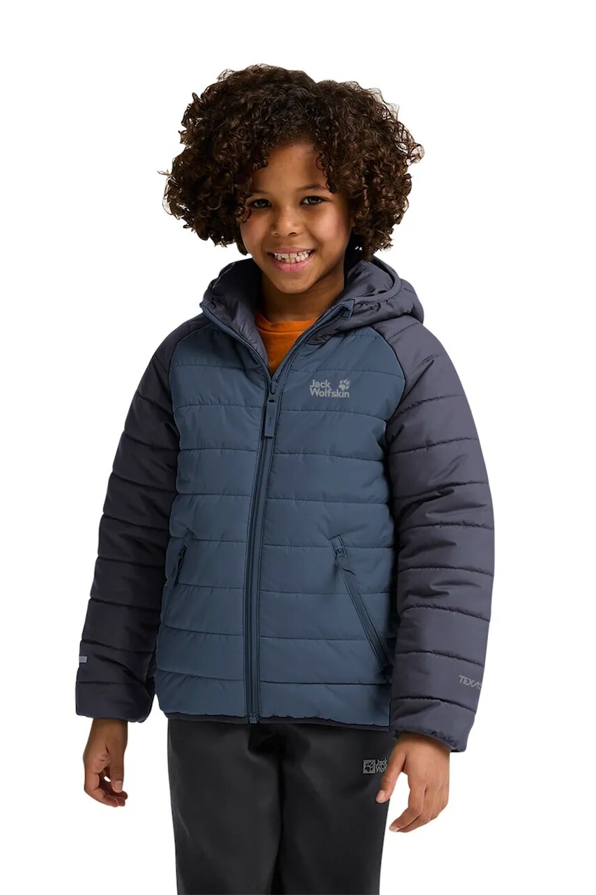 Detská bunda Jack Wolfskin ZENON JKT KIDS tmavomodrá farba, A65455