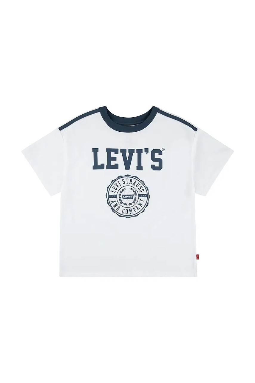 Detské tričko Levi's SPORTY OVERSIZED TEE biela farba, 4EN779
