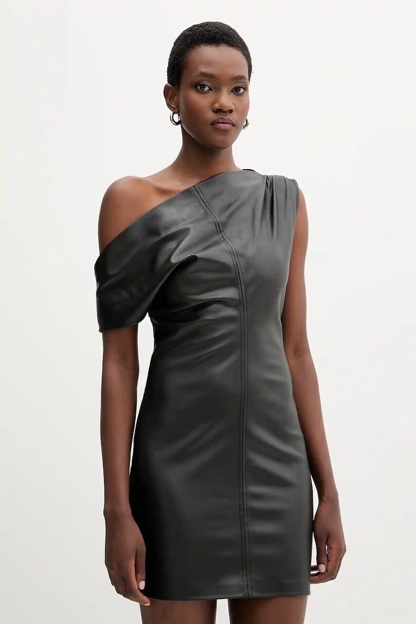 Šaty Aniye By čierna farba, mini, áčkový strih, 181156