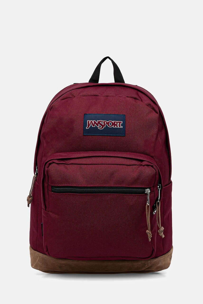 Ruksak Jansport červená farba, veľký, jednofarebný, EK0A5BAPN62