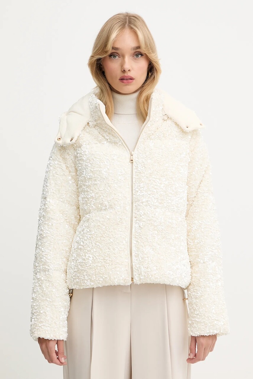 Bunda Fracomina béžová farba, zimná, FP25WC3009O429N6