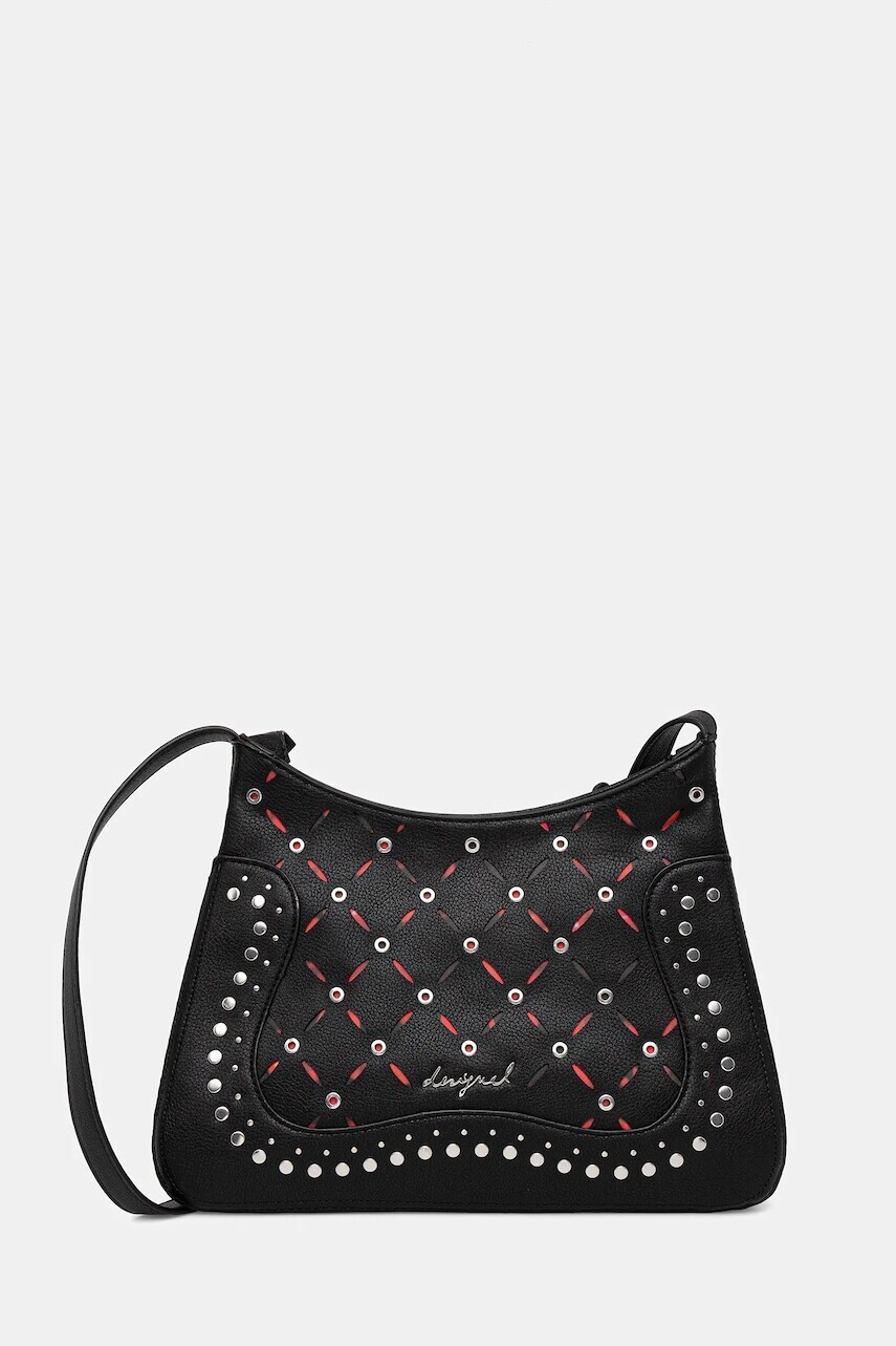 Kabelka Desigual YANKEE MANAOS BLACK čierna farba, 25WAXP38