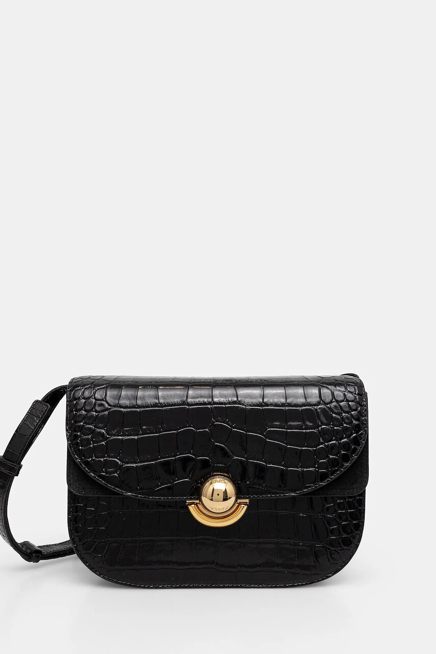 Kožená kabelka Furla čierna farba, WB01355.BX3178.O6000