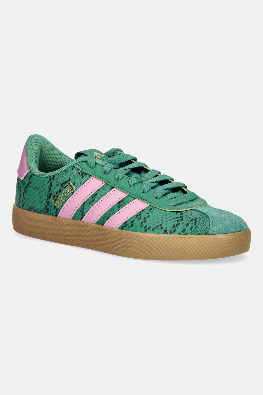 Kožené tenisky adidas VL Court 3.0 zelená farba, JR8668