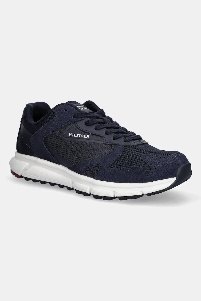 Tenisky Tommy Hilfiger OUTDOOR RUNNER MIX tmavomodrá farba, FM0FM05574
