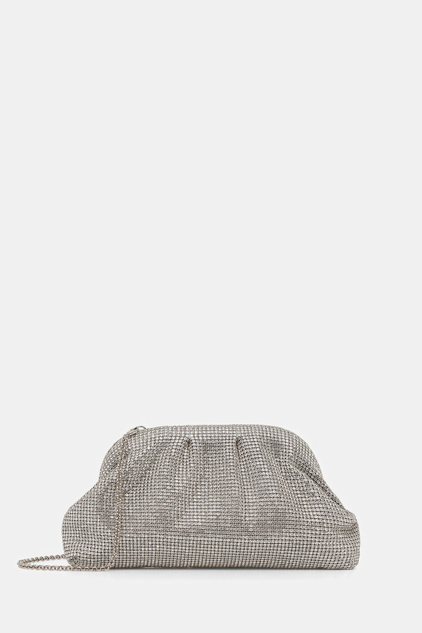 Listová kabelka Luisa Spagnoli strieborná farba, 542569