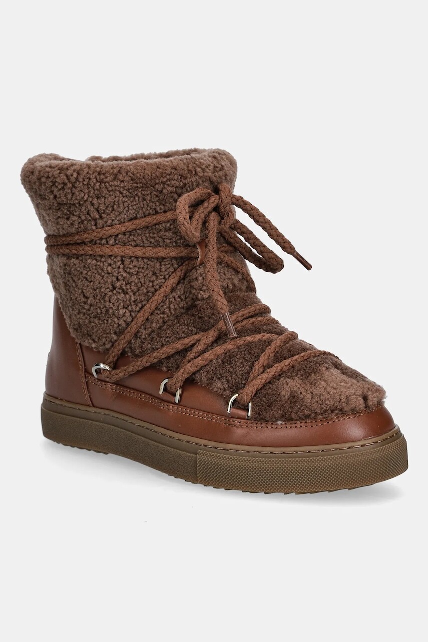 Kožené tenisky Inuikii Curly hnedá farba, 1001.003.0281.150