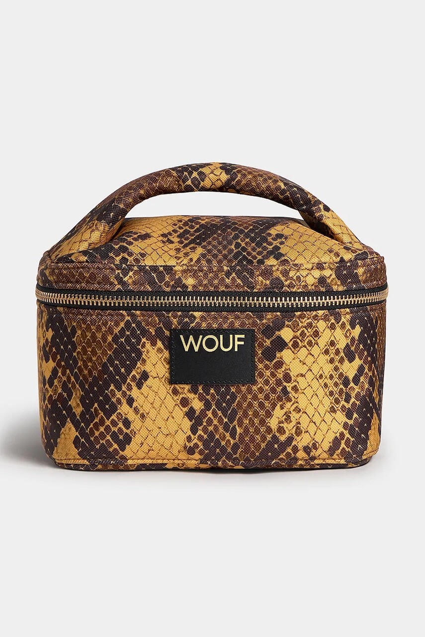 Cestovná kozmetická taštička WOUF Boa 20 x 12 x 15 cm hnedá farba