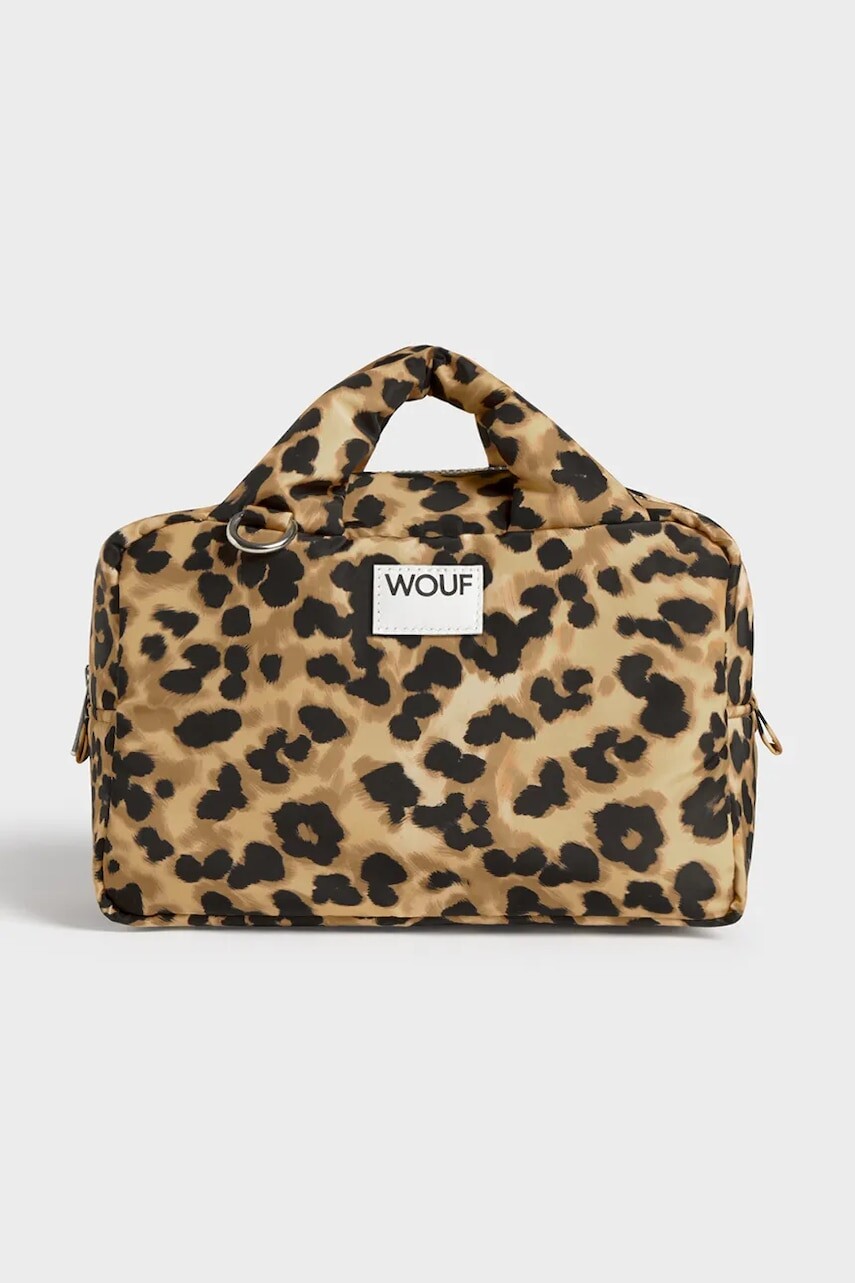 Cestovná kozmetická taštička WOUF Feline 20 x 15 x 10 cm béžová farba