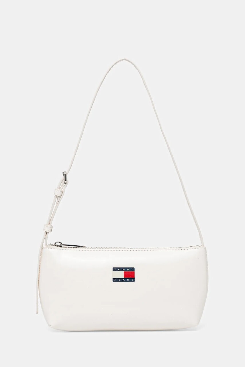 Kabelka Tommy Jeans biela farba, AW0AW17866