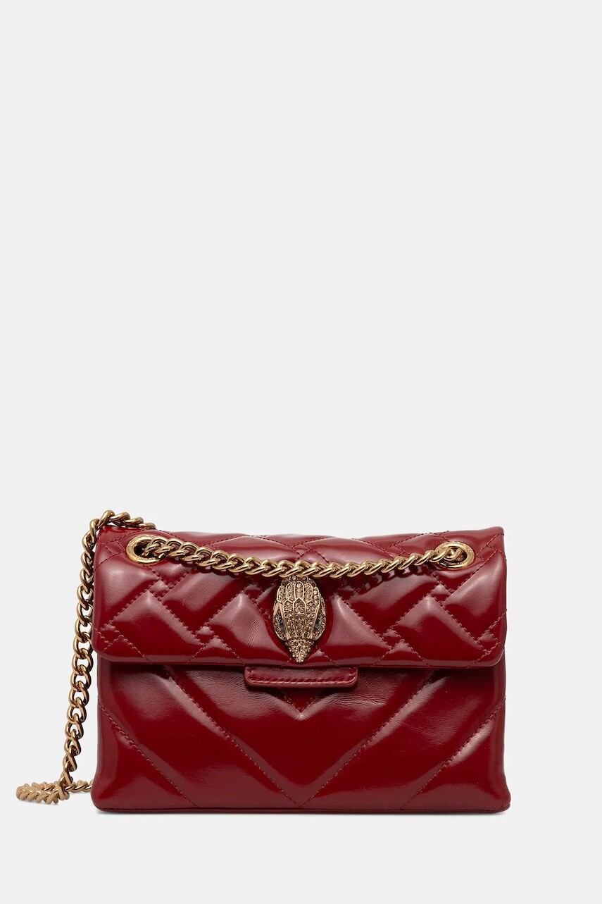 Kožená kabelka Kurt Geiger London KENSINGTON bordová farba, 846350319