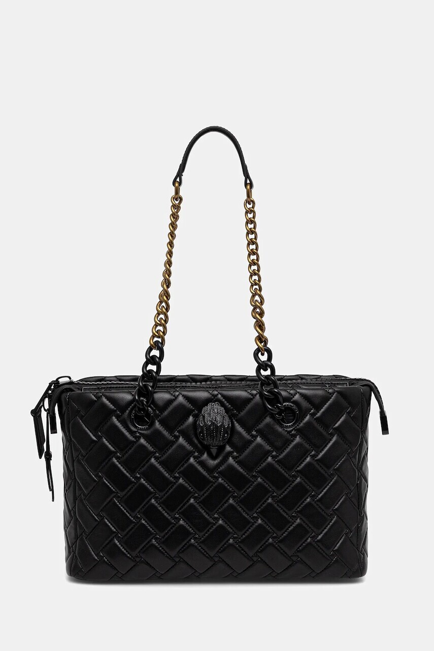 Kožená kabelka Kurt Geiger London KENSINGTON čierna farba, 5018800109