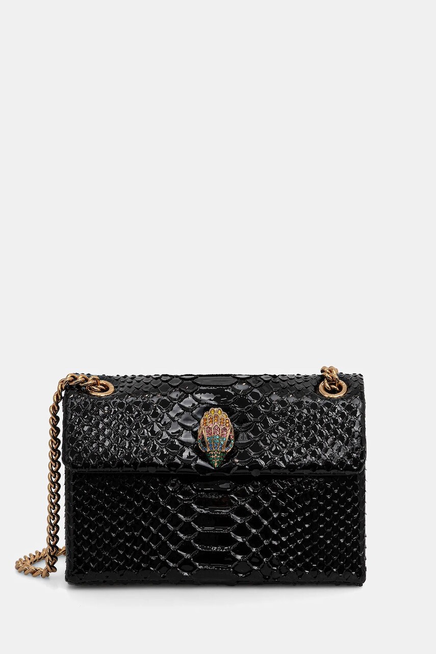 Kožená kabelka Kurt Geiger London KENSINGTON čierna farba, 4372400719