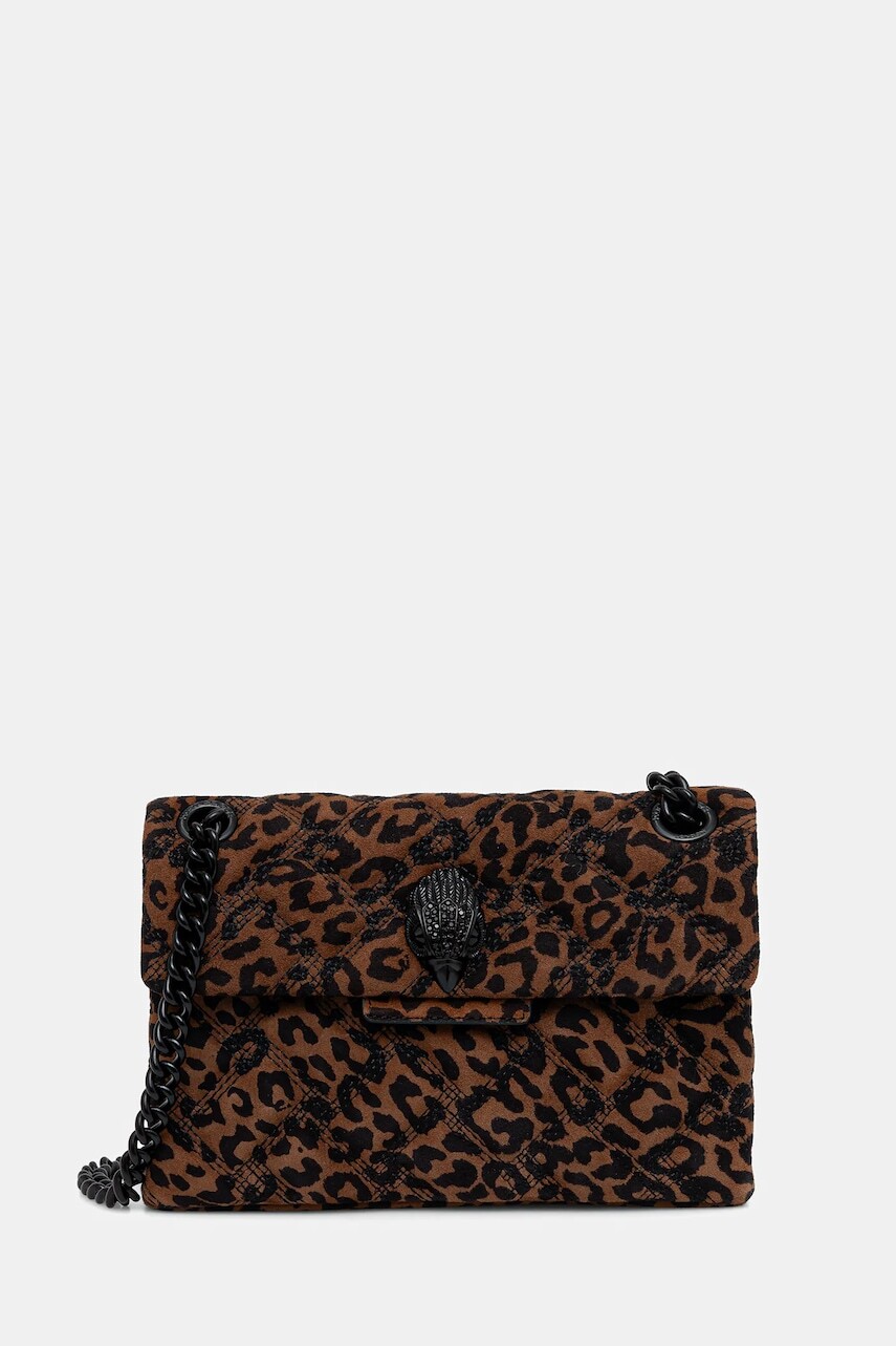 Semišová kabelka Kurt Geiger London MINI KENSINGTON hnedá farba, 5017339289
