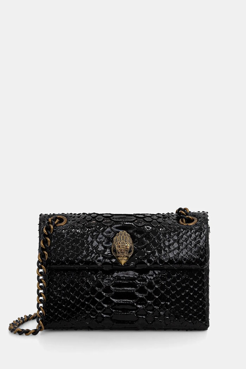 Kožená kabelka Kurt Geiger London MINI KENSINGTON čierna farba, 5017300719