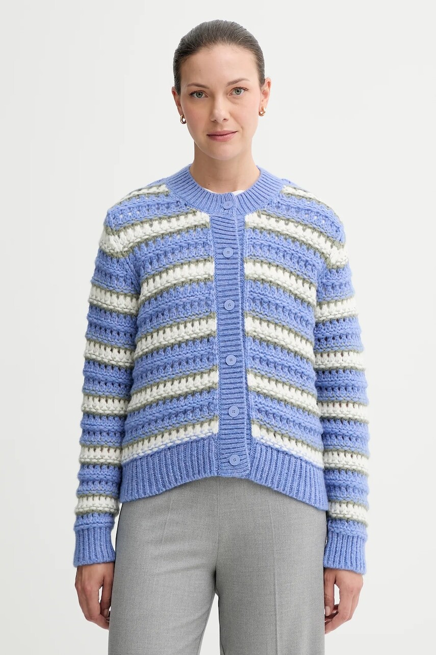 Kardigán Marc O'Polo modrá farba, teplý, 5000007308