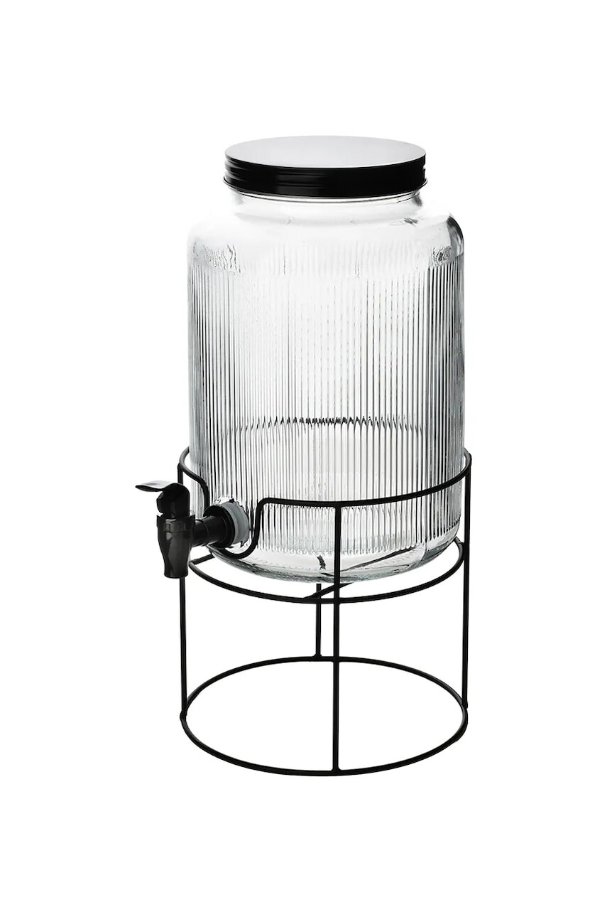 Dávkovač vody s vekom a kohútikom home & lifestyle Modern Kichen 5,2 L priehľadná farba