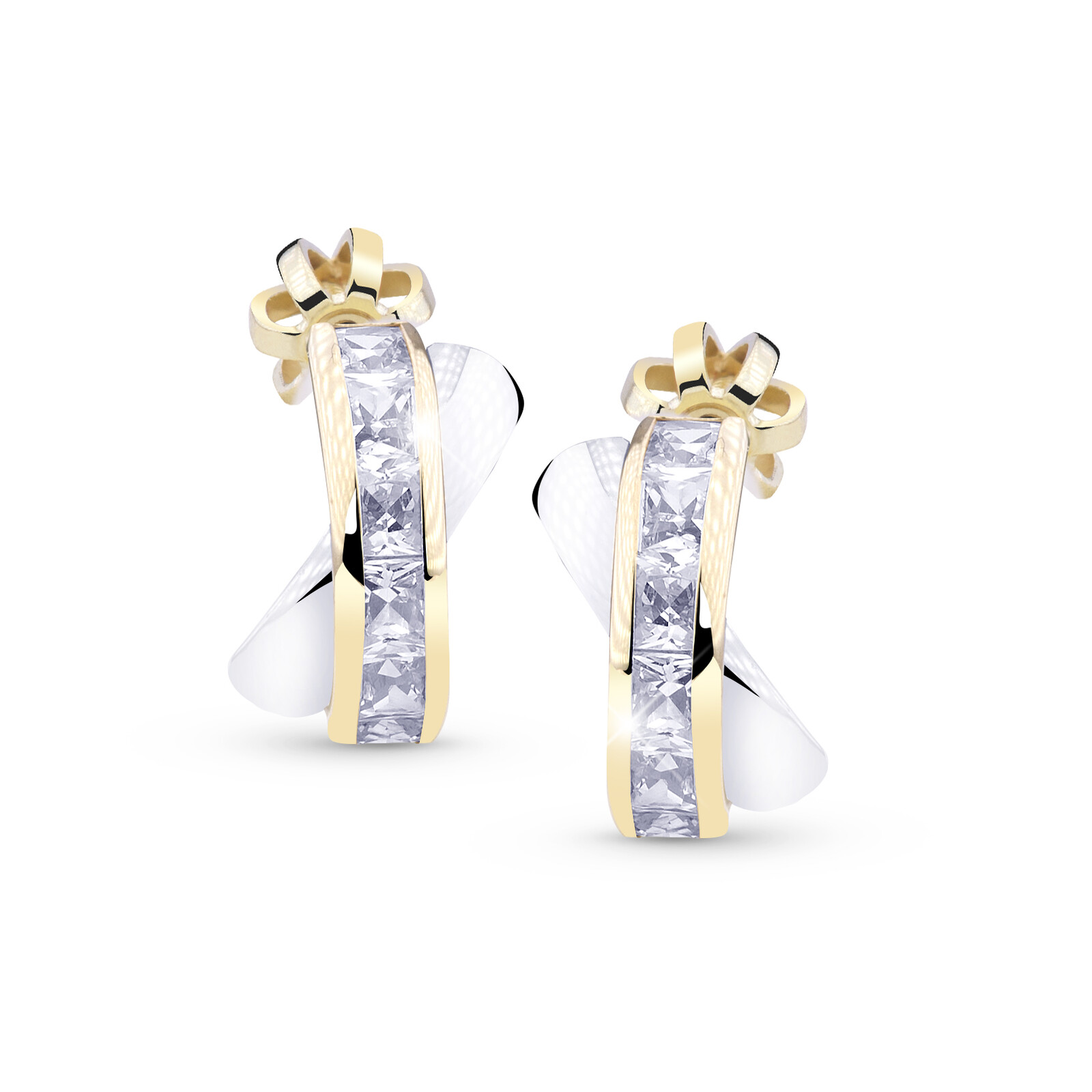 Cutie Jewellery Nadčasové polkruhové náušnice zo zlata Z5023-30-10-X-1S