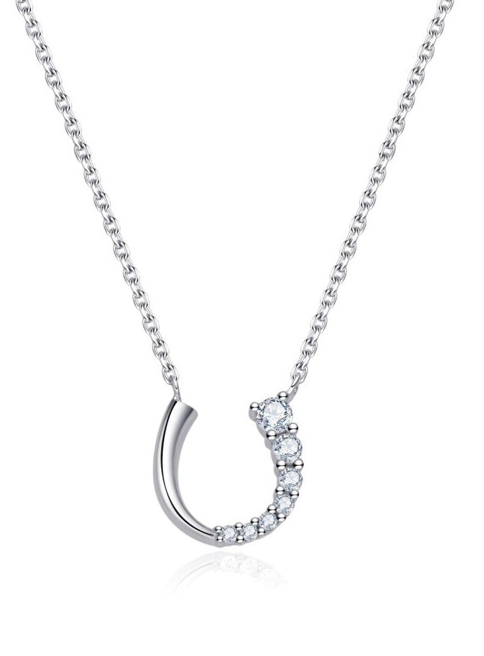 MOISS Strieborný dámsky náhrdelník Podkova N0000012