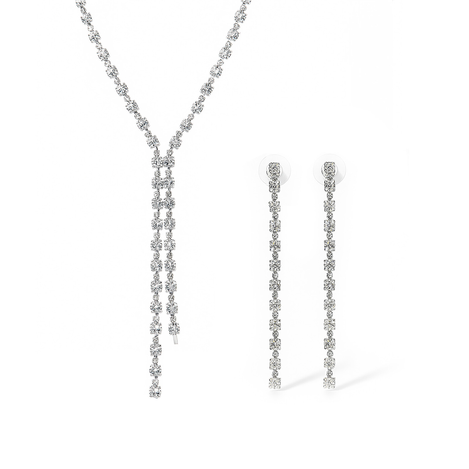 Troli Úchvatná sada šperkov s čírymi kryštálmi (náhrdelník, náušnice)