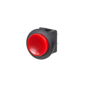 Červené okrúhle tlačidlo 8 A / 125 V - 5 A / 250 V