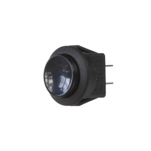 Čierne okrúhle tlačidlo 8 A / 125 V - 5 A / 250 V