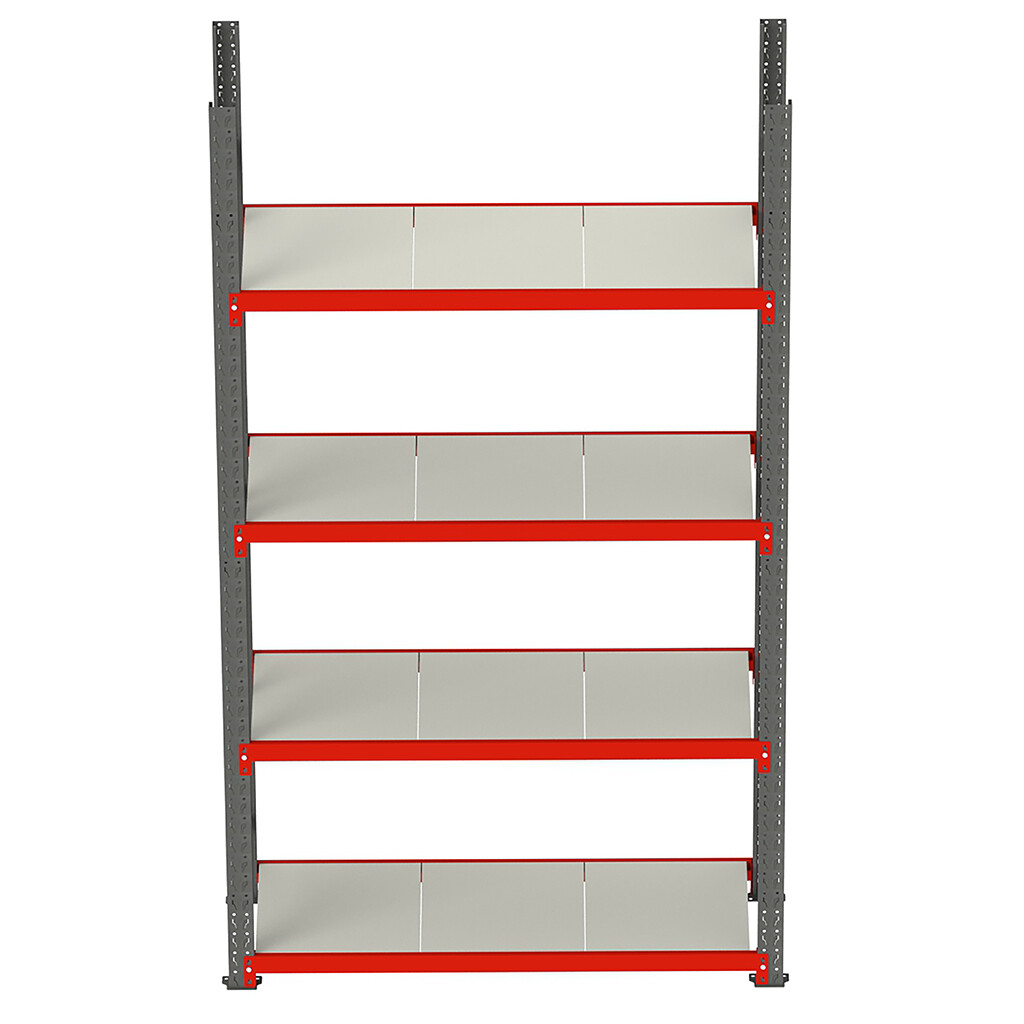 Mobler 4 policový regál FORTIS 200x167x40 cm, základný modul