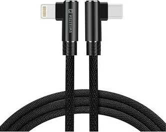 Swissten Arcade textilný dátový kábel USB-C/Lightning 1,2 m čierny