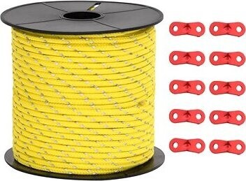 Shumee Stanové lanko s reflexnými prúžkami a napínačmi 50 m 4 mm, 4008126