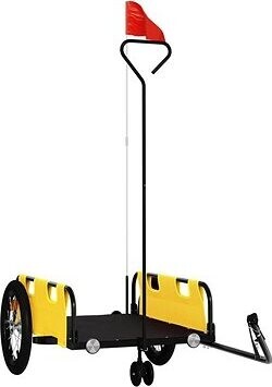 Shumee Vozík za bicykel 94190 žltý, oxfordská tkanina a železo