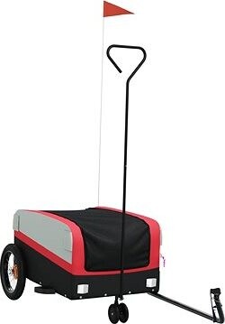 Shumee Vozík za bicykel 122 × 53 × 53 cm, 94055 čierny a červený, 30 kg, železo