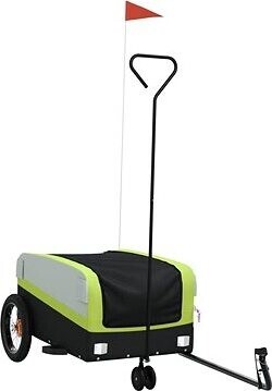 Shumee Vozík za bicykel 122 × 53 × 53 cm, 94060 čierny a zelený, 30 kg, železo