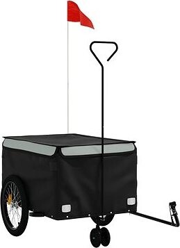 Shumee Vozík za bicykel 45 kg, čierny a sivý, železo, 94112
