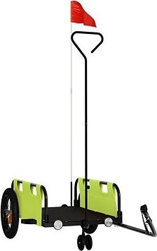 Shumee Vozík za bicykel 94186 zelený oxfordská tkanina a železo