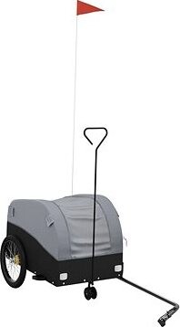 Shumee Vozík za bicykel 123 × 52 × 53 cm, 94140 čierny a sivý, 30 kg, železo