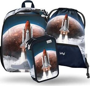 BAAGL 3 SET Shelly Space Shuttle: aktovka, peračník, vrecko