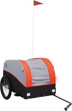 Shumee Vozík za bicykel 94131 čierny a oranžový, 45 kg, železo