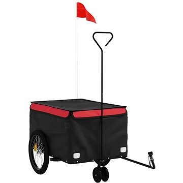 Shumee Vozík za bicykel 30 kg, 94097 čierny a červený, železo
