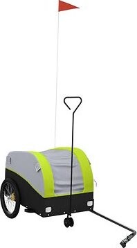 Shumee Vozík za bicykel 123 × 52 × 53 cm, 94144 čierny a zelený, 30 kg, železo