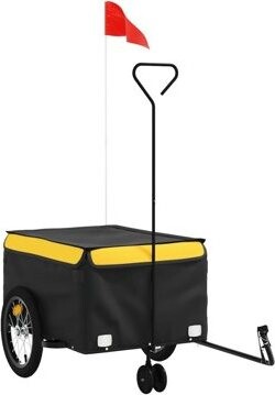 Shumee Vozík za bicykel 94106 čierny a žltý, 45 kg, železo