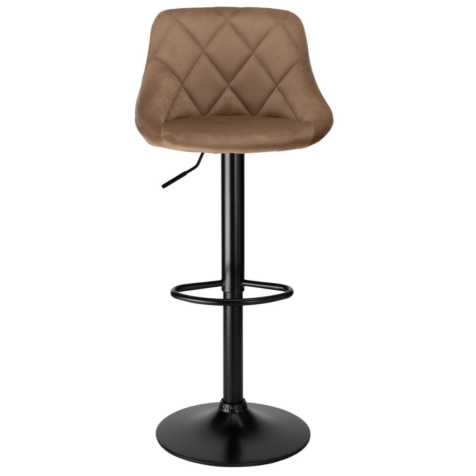 Barová židle CYDRO BLACK s výškovým nastavením mokka hnědá