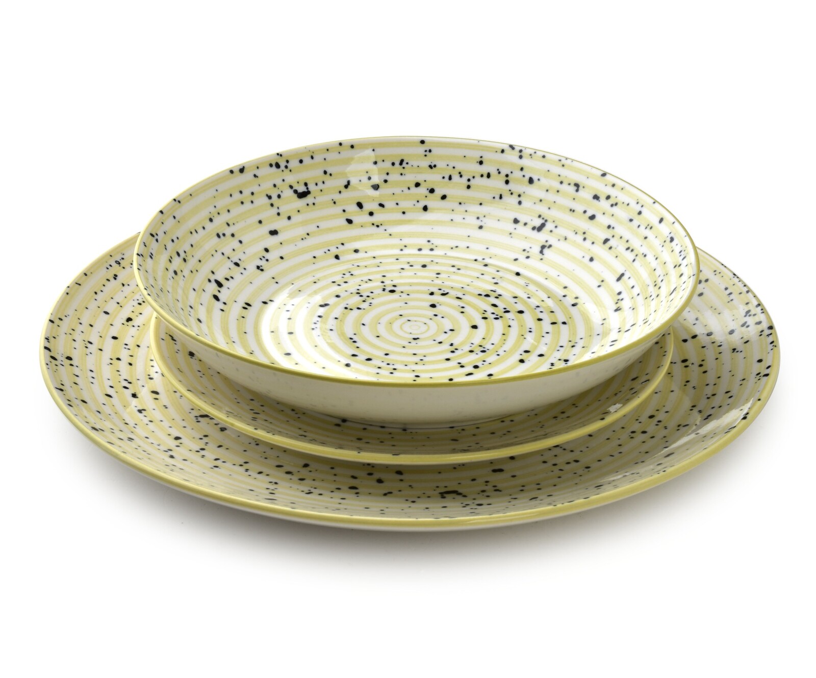 Porcelánová sada 18 ks talířů STRIPES BEIGE béžová